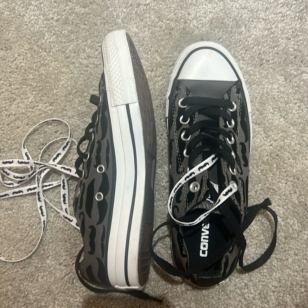 Brand new mustache converse